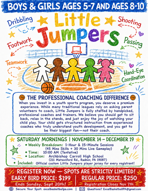 Little Jumpers 🏀 Ages 5-7 * 8-10