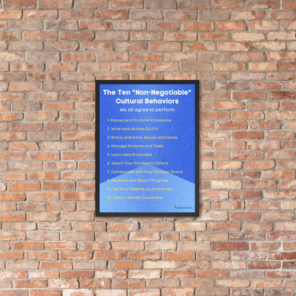 Thumbnail: Framed poster - 10 Behaviors