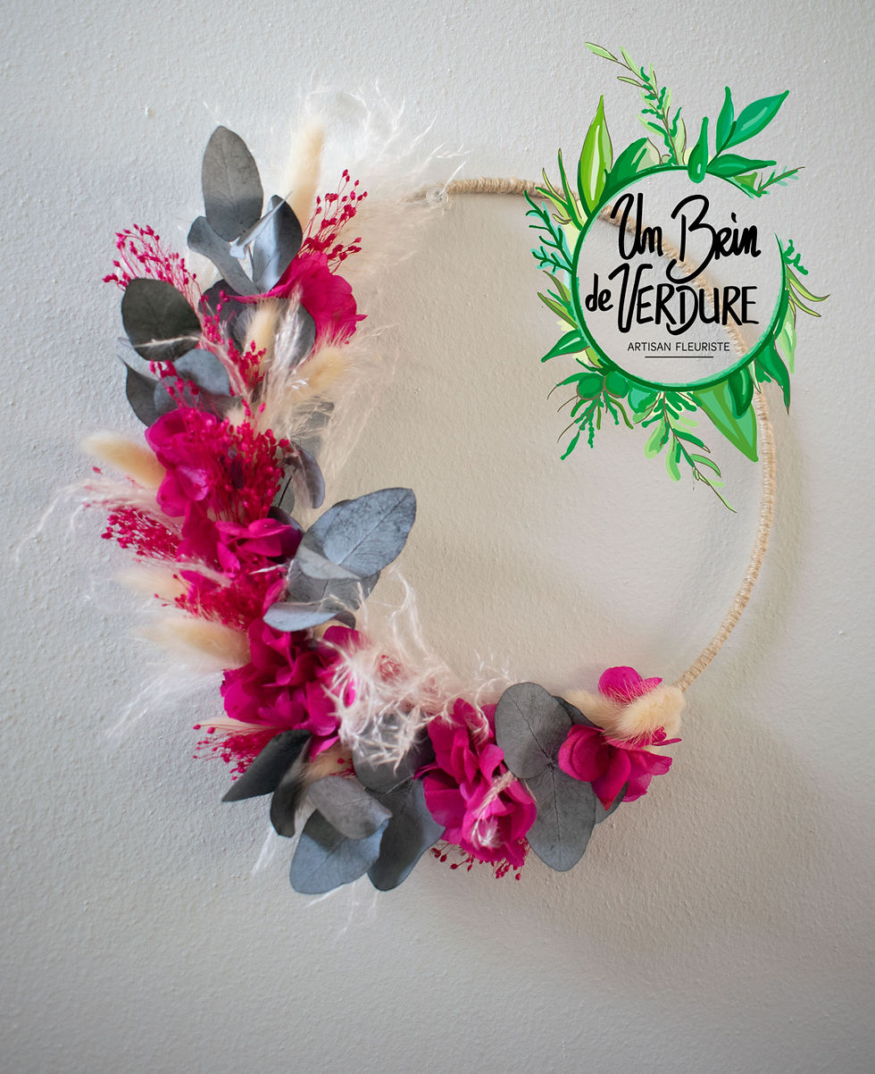 Couronne de Fleurs Séchées