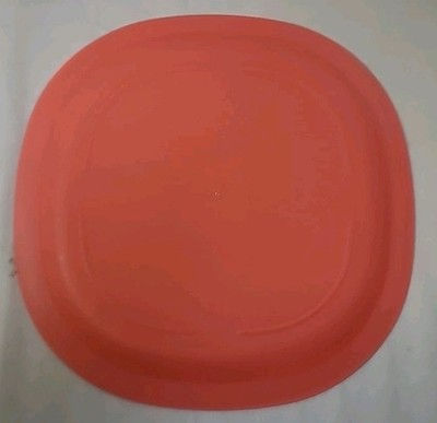 Miniature : Set of 4 Tupperware Serving Plate Square Pink 8 inches 3609A vintage