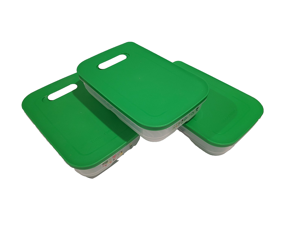 Thumbnail: Set of 3 Tupperware FridgeSmart Fruit Vegetable Storage Container 7291B