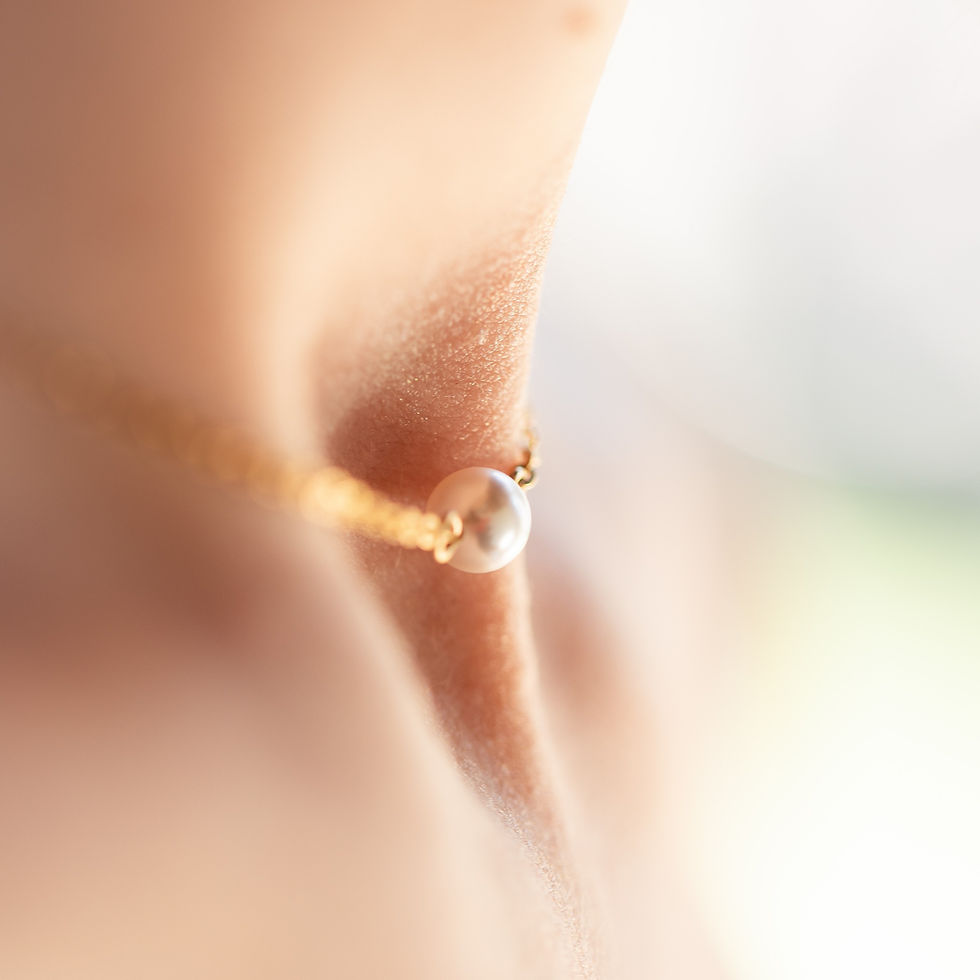 Miniature : SALOME - Collier de dos perles blanches