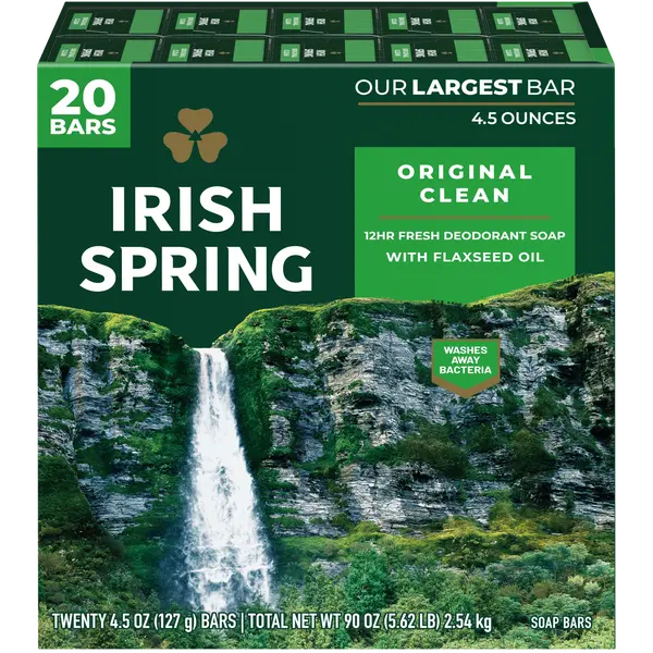 Irish Spring Bar Soap, 4.5 oz, 20-count