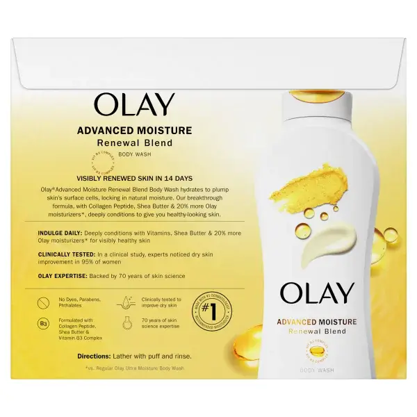 Thumbnail: Olay Advanced Moisture Renewal Blend Body Wash, 23.6 oz, 3-pack
