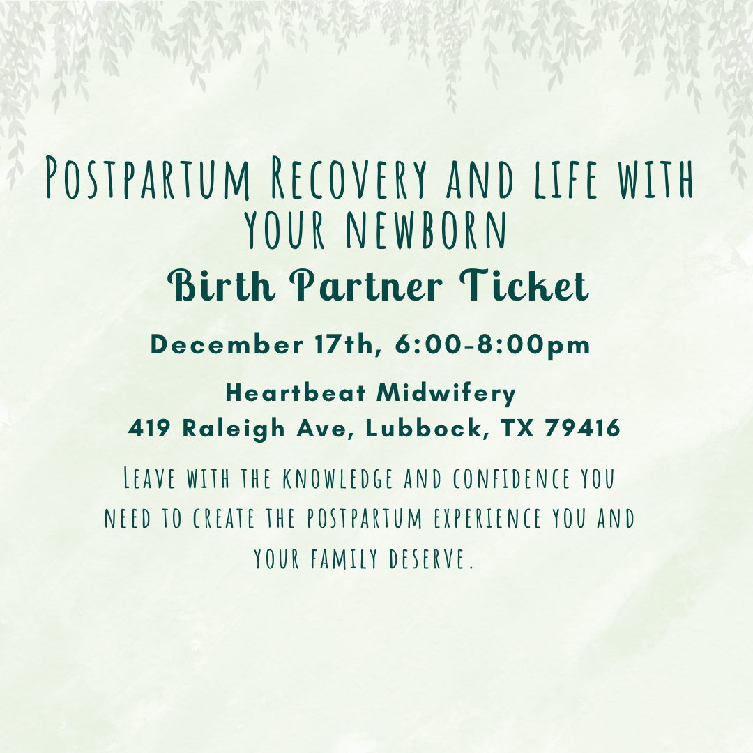 Postpartum Recovery Class-Partner Ticket 