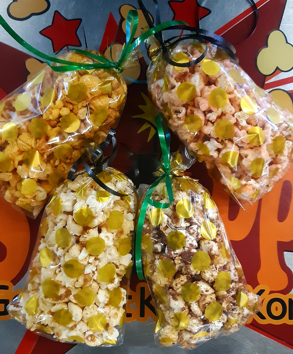 Thumbnail: 10 Pack - 2 Cup Decorative Kettle Korn Bags (It's Poppin Labels)