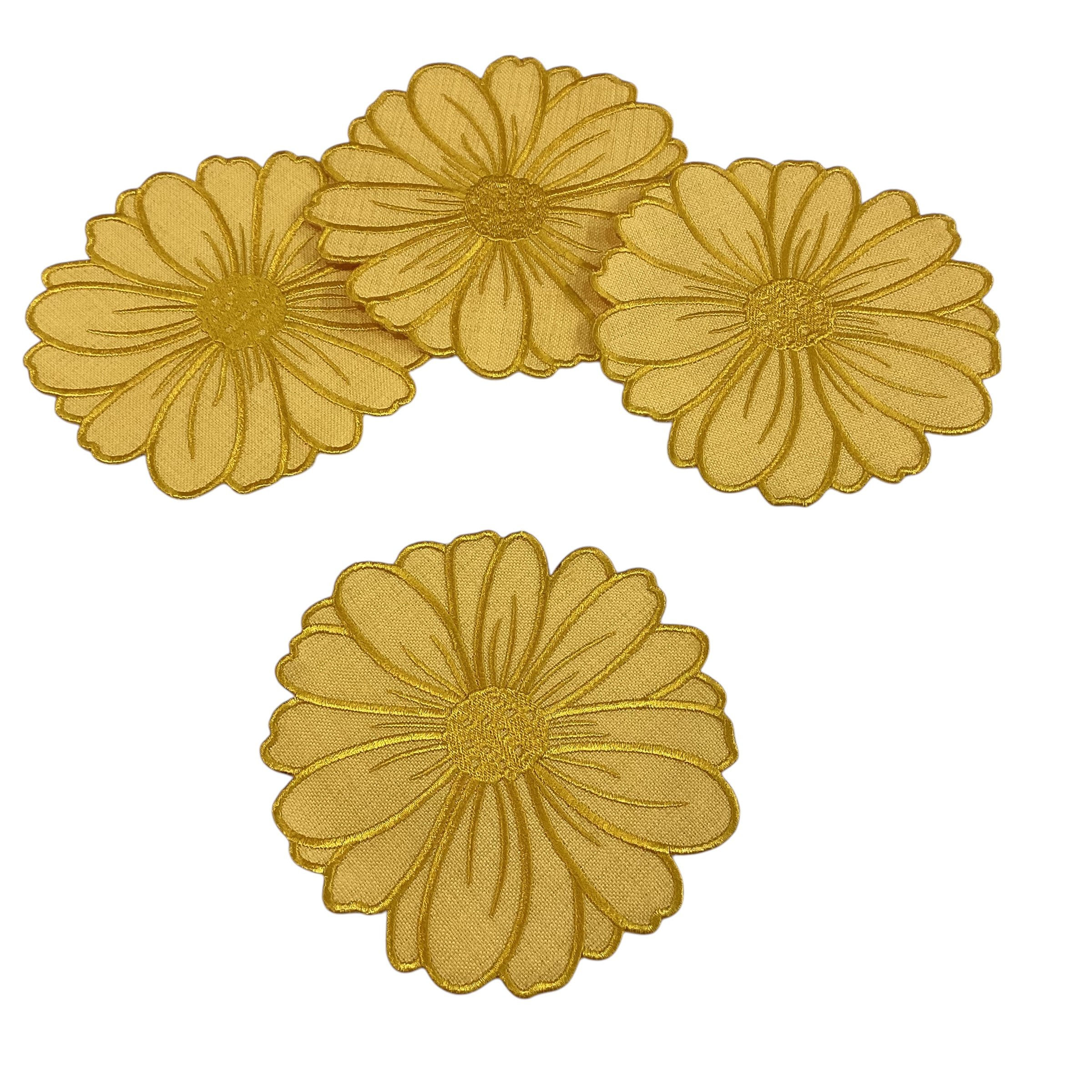 4’lü Papatya Desenli Kokteyl Peçetesi Sarı Renk