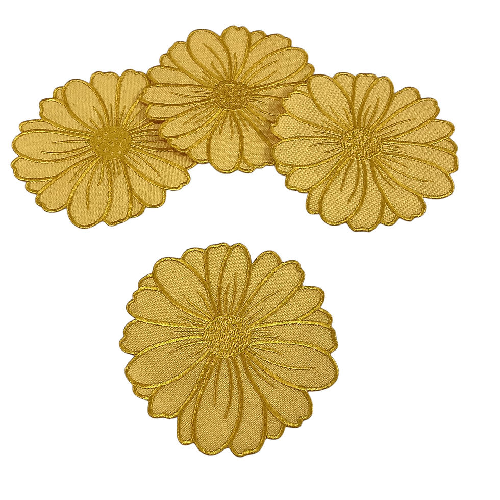 4’lü Papatya Desenli Kokteyl Peçetesi Sarı Renk