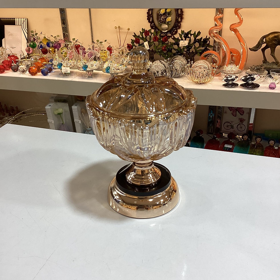 Küçük resim: Cam Konsol Seti 7 parça Gold Renk