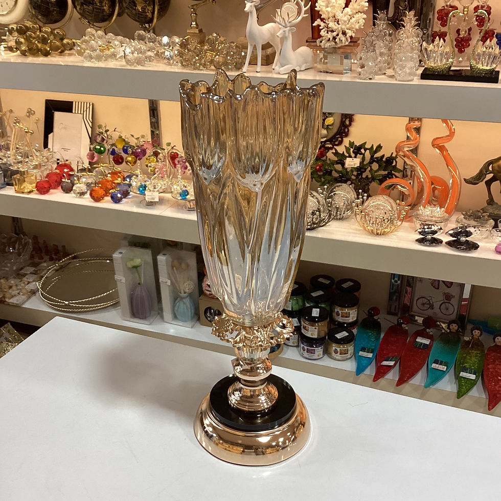 Küçük resim: Cam Konsol Seti 7 parça Gold Renk