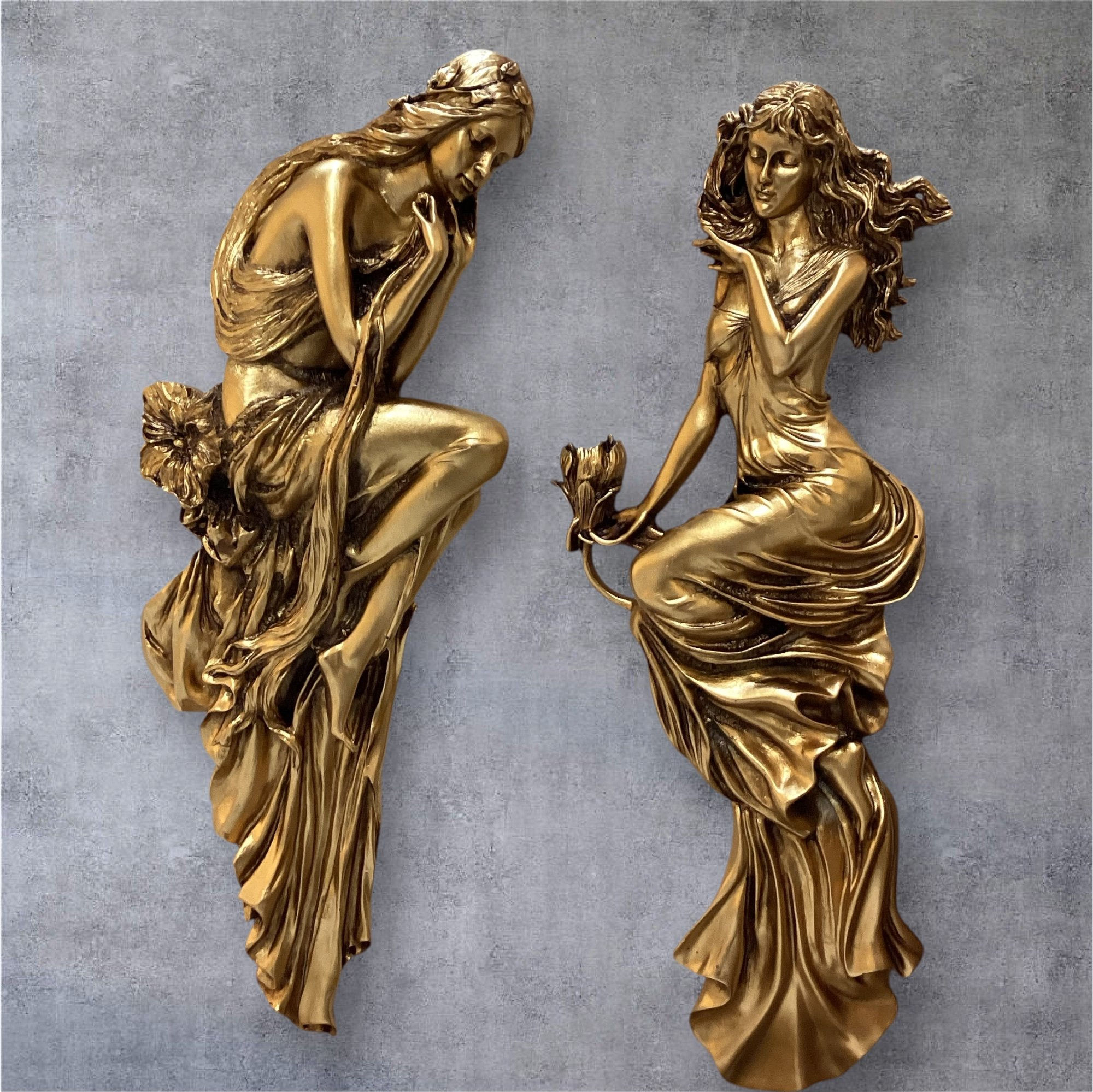 2’Li Lady Duvar Süsü Altın Rengi