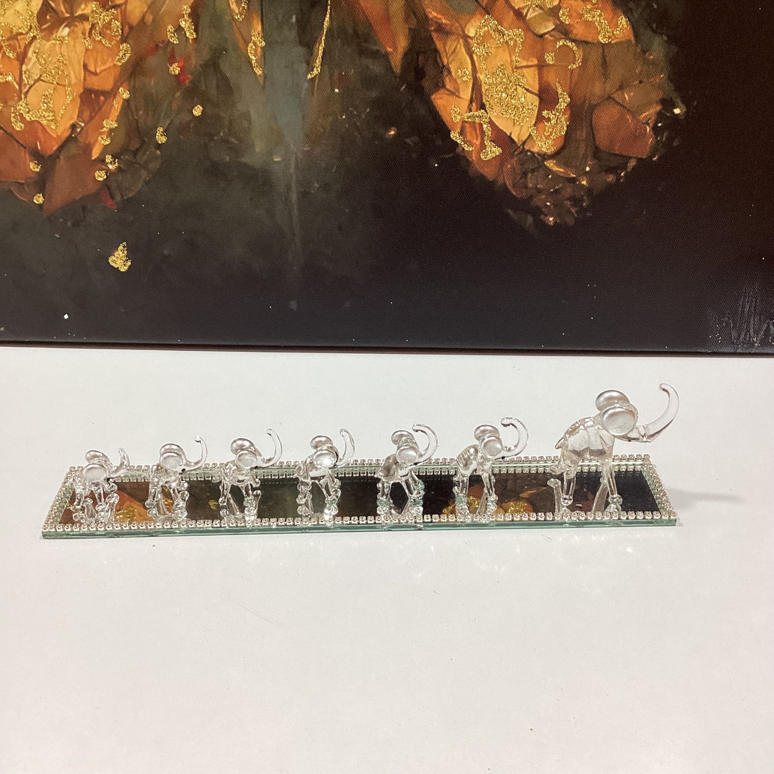 Dekoratif 7 li Kristal Cam Fil