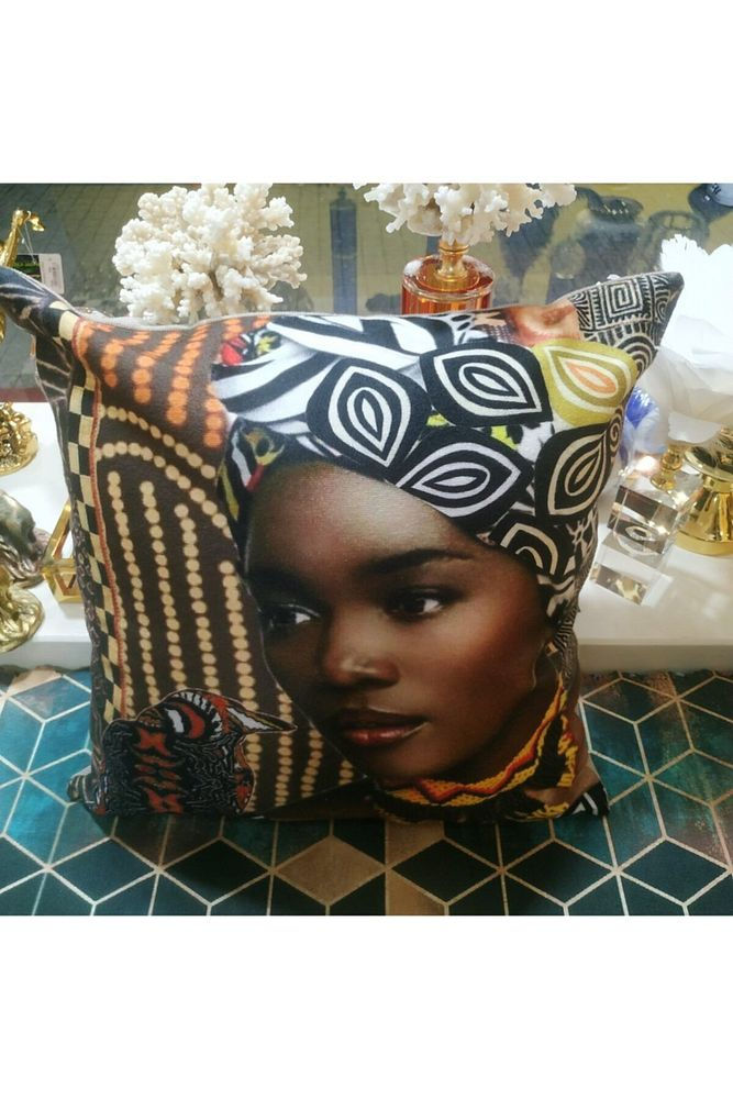 Renkli Afrikalı Etnik Desen Kırlent Kılıfı