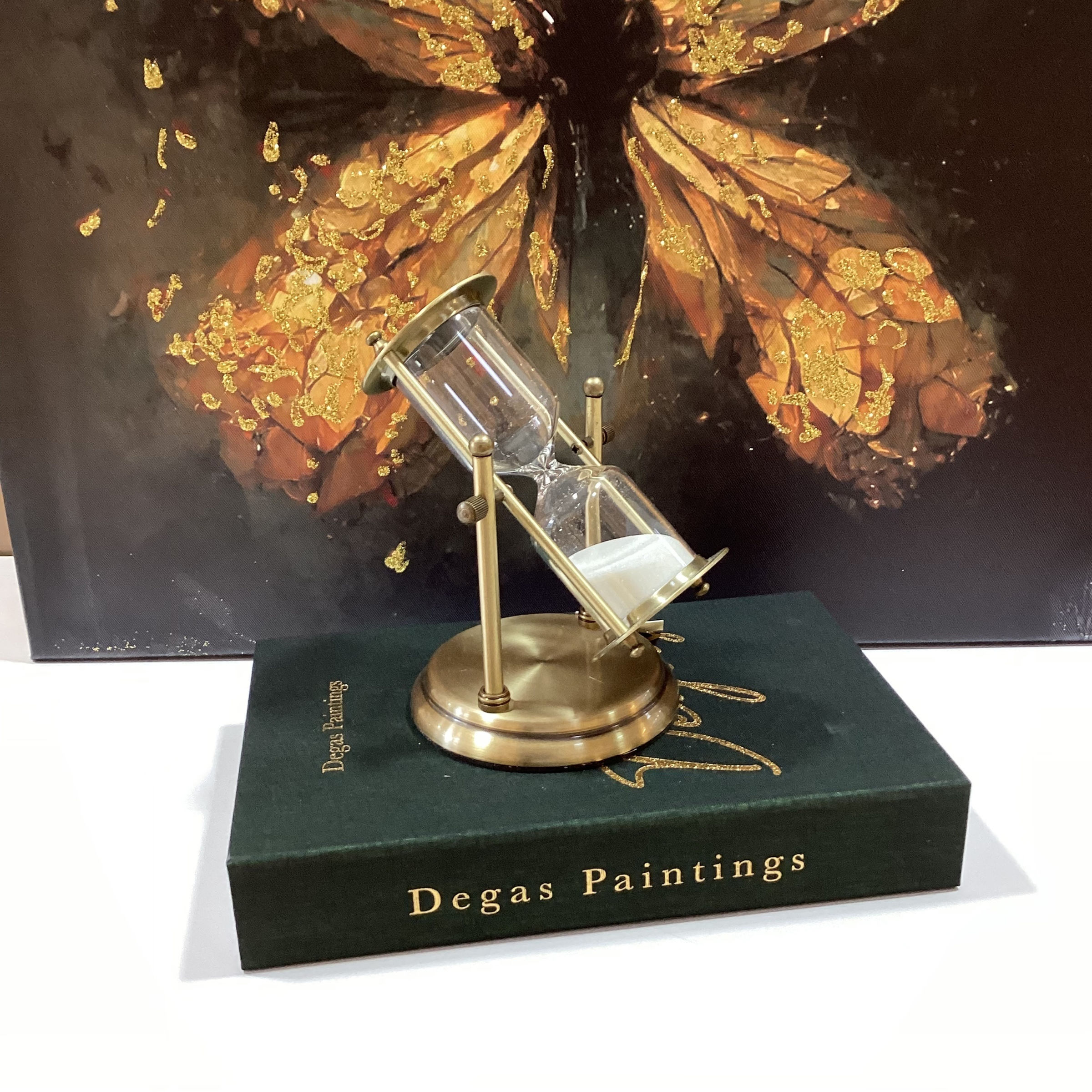 Metal Kum Saati 18 cm Eskitme Renk