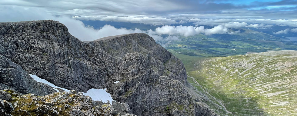 Looking over the North Face from the summit of Ben Nevis