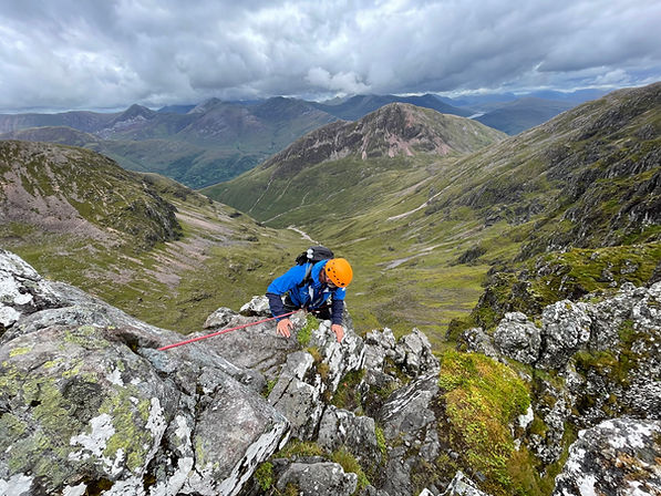 Scrambling the Aonach Eagach in Glencoe