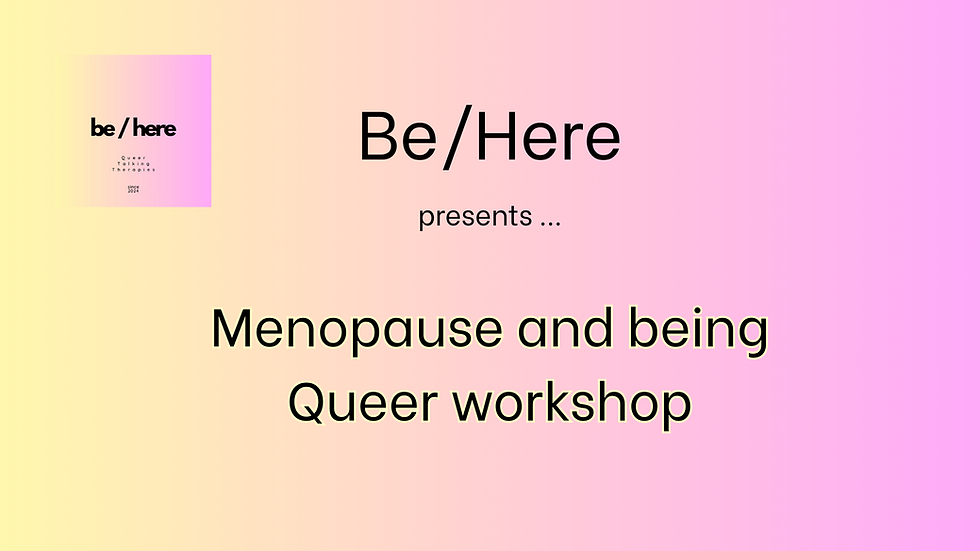 LGBTQIA+ Menopause and Mental Health