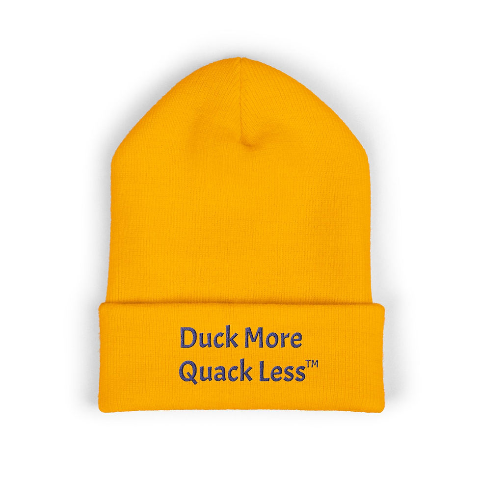 Thumbnail: Duck More Quack Less™ Cuffed Beanie – Jeep Ducking Gift