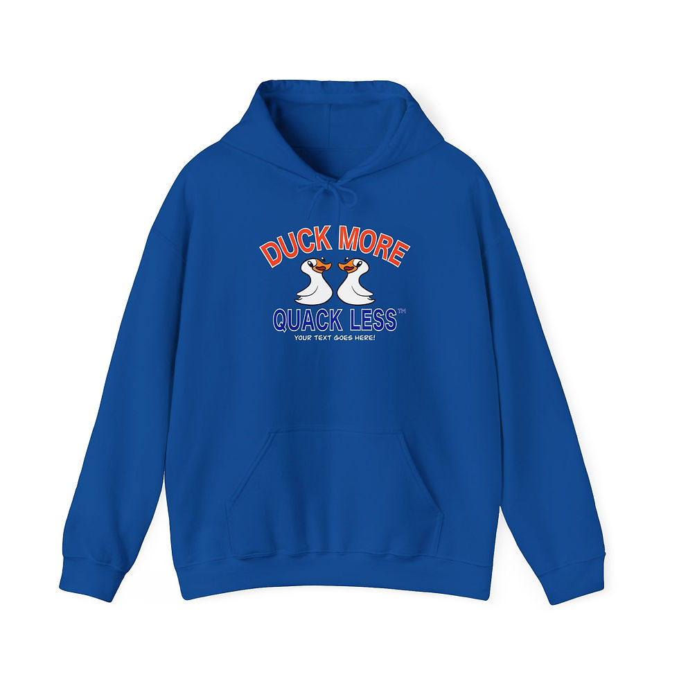 Thumbnail: Royal Blue Duck More Quack Less™  Classic Hoodie - Jeep Ducking Apparel for Jeep Owners
