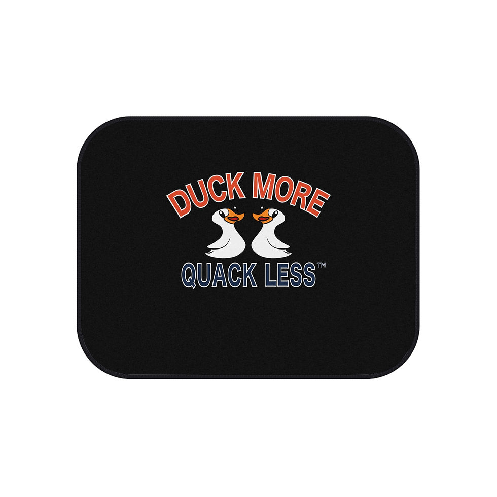 Thumbnail: Car Mats (Set of 4) featuring the Duck More Quack Less™ slogan