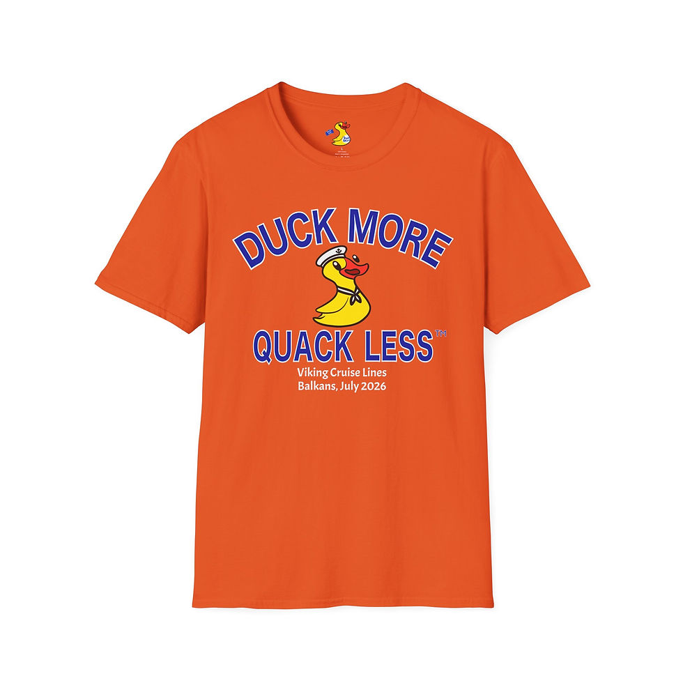 Thumbnail: Duck More, Quack Less™ Personalized Boater’s Gildan Softstyle T-Shirt