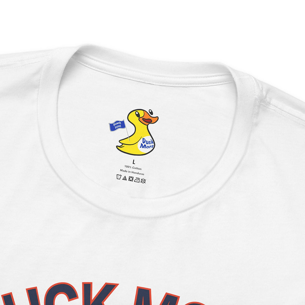 Thumbnail: White Duck More Quack Less™  T-Shirt (Personalize It!) - Jeep Ducking Apparel for Jeep Owners stylish
