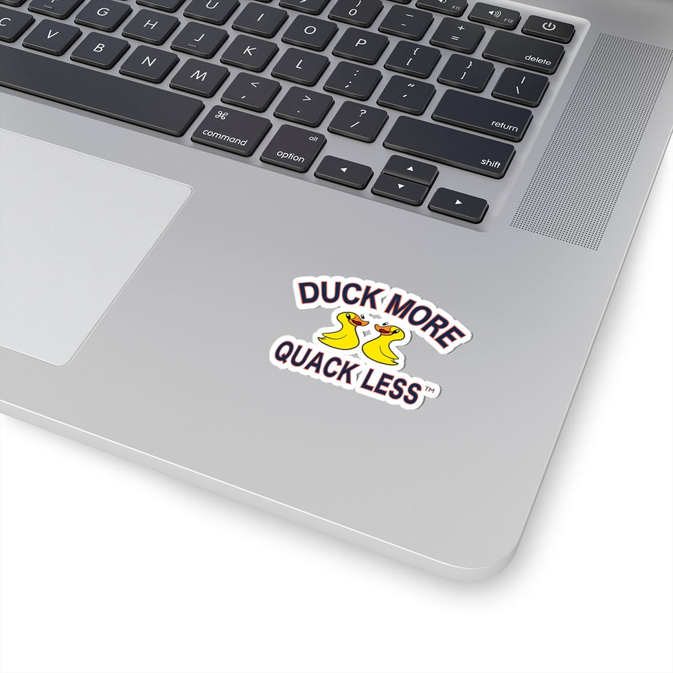 Thumbnail: Duck More Quack Less lifestyle arched two duck sticker - perfect Jeep ducking gift