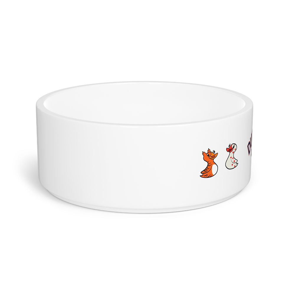 Thumbnail: Pet Bowl with Duck More Quack Less™ Slogan