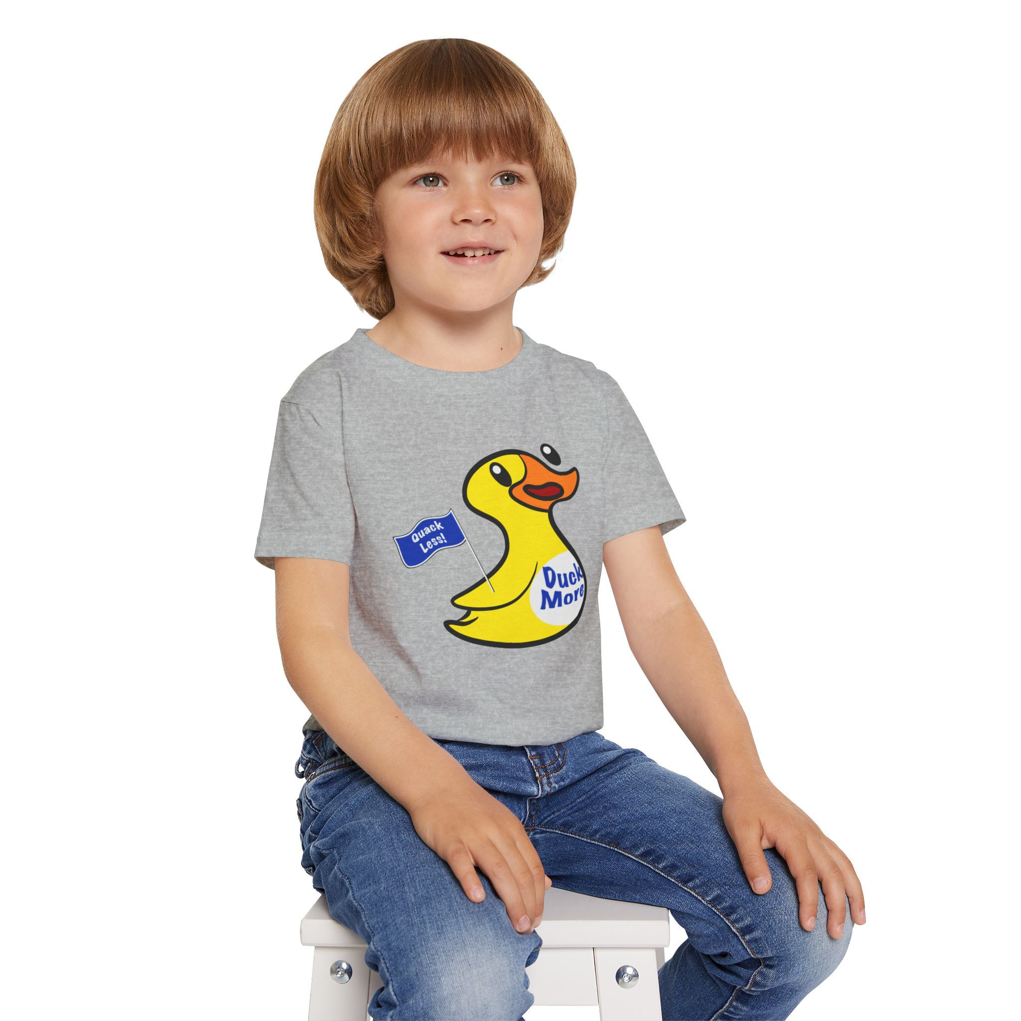 Toddler T-Shirt featuring the Duck More Quack Less™ Mascot
