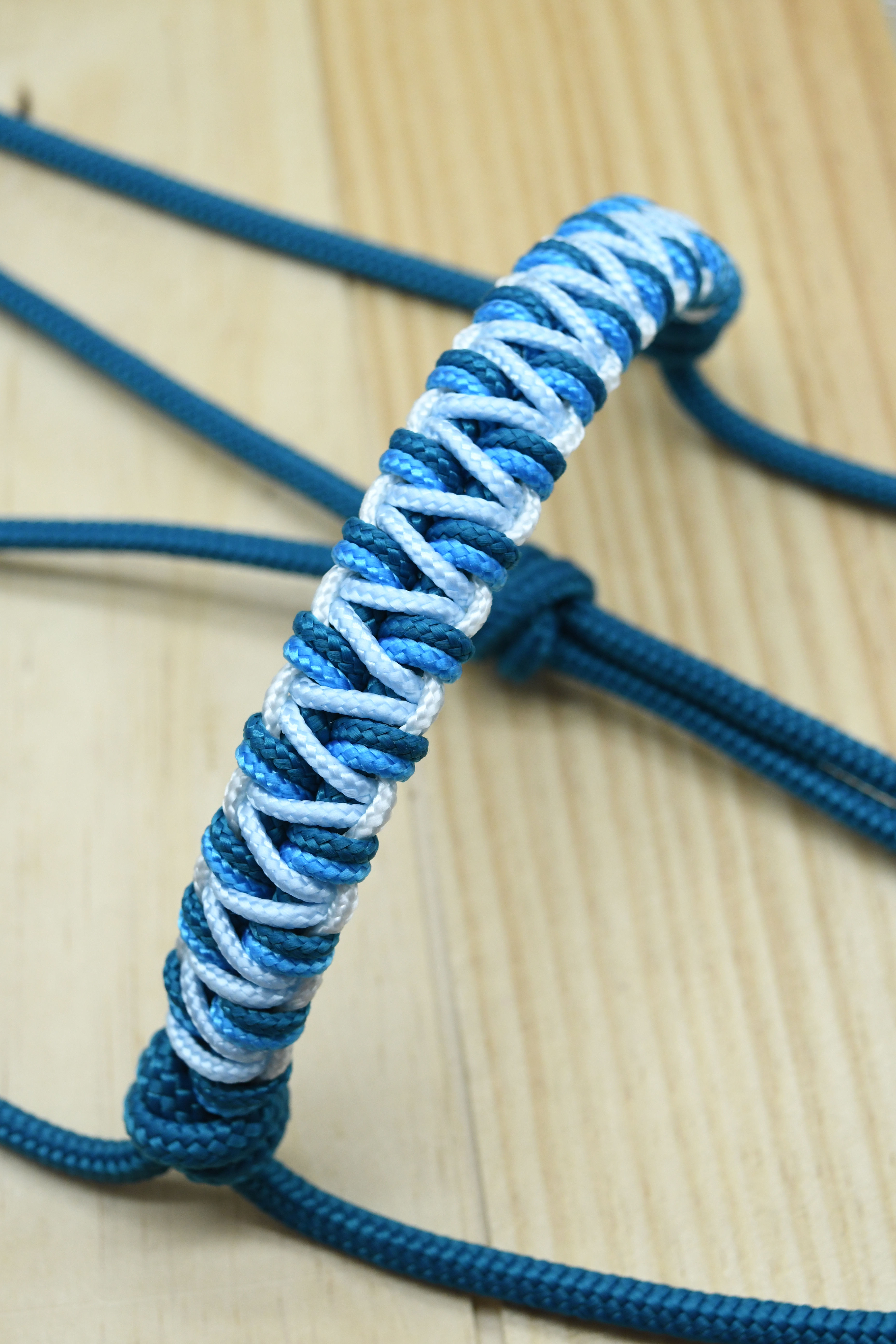 Licol Ilopo paon / bleu pastel / océan / blanc