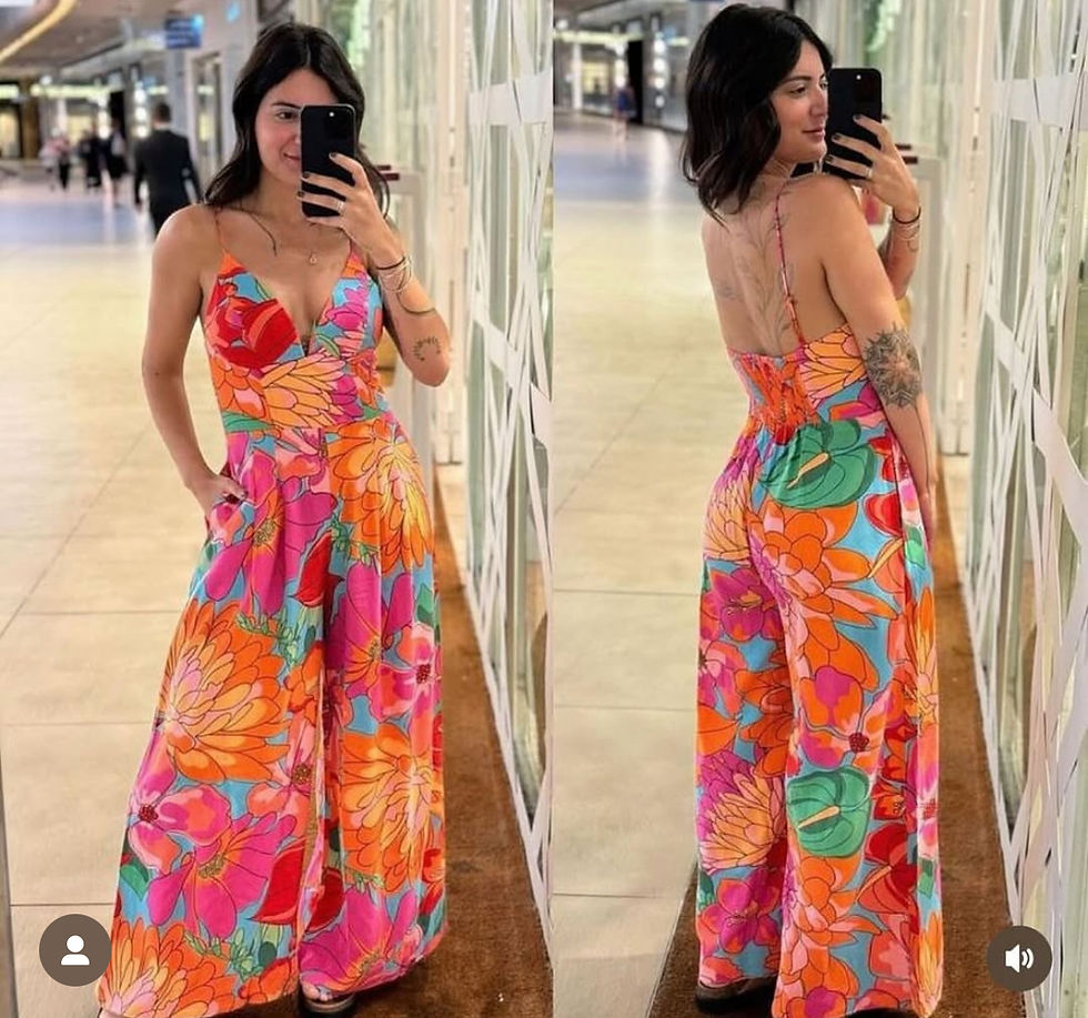 Macacão primavera de cor