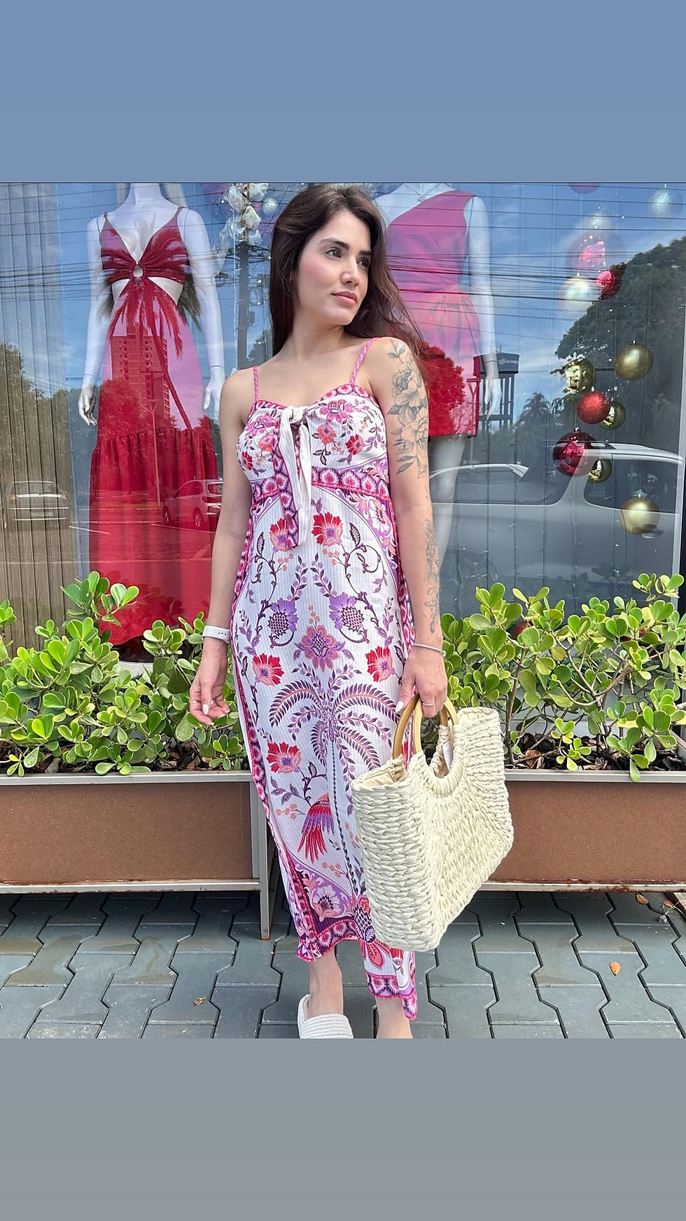 Vestido midi romance de tucano