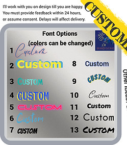 More detailed about font customization including colors and design options.