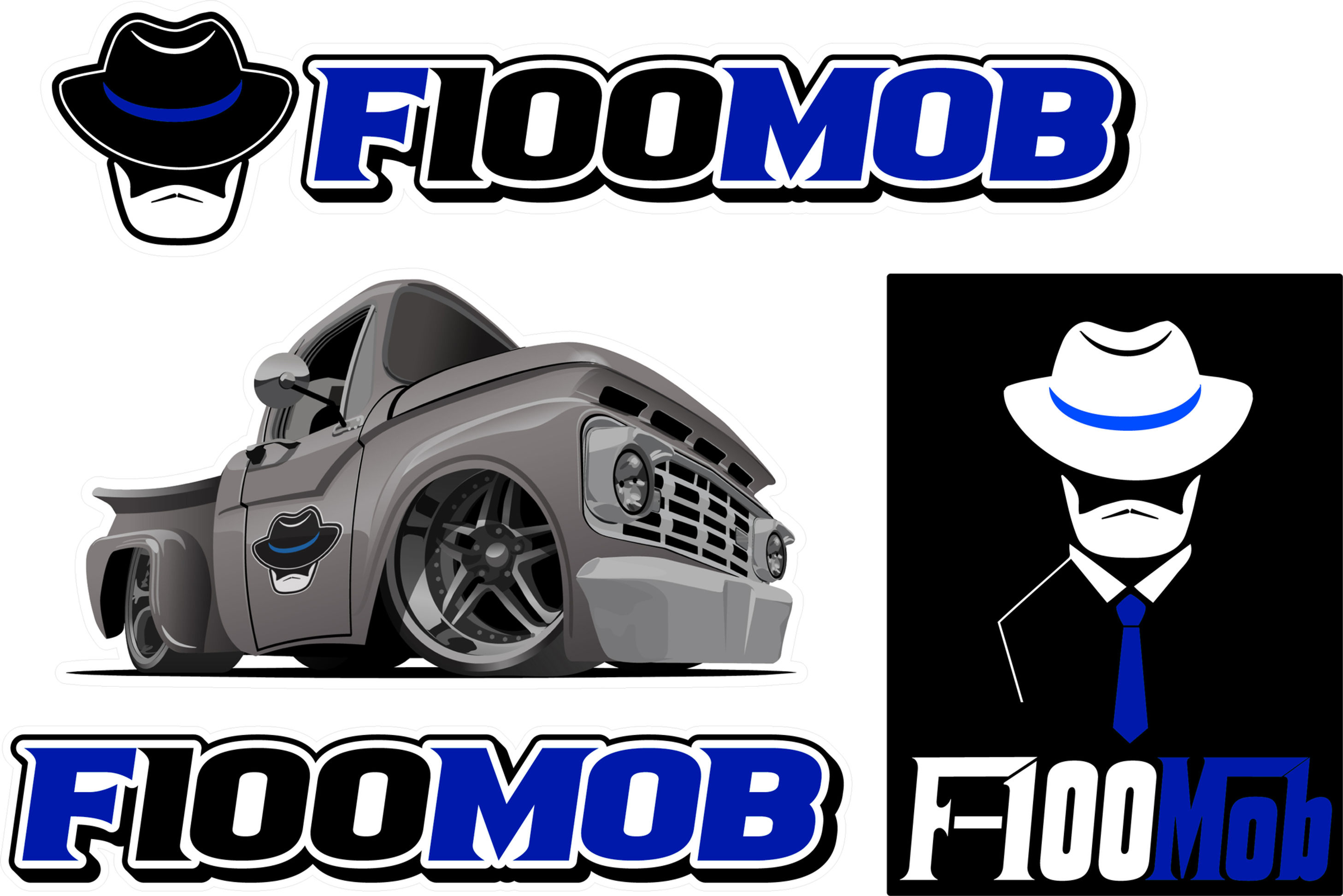 F100 Mob 4 Piece Sticker Pack Option 2