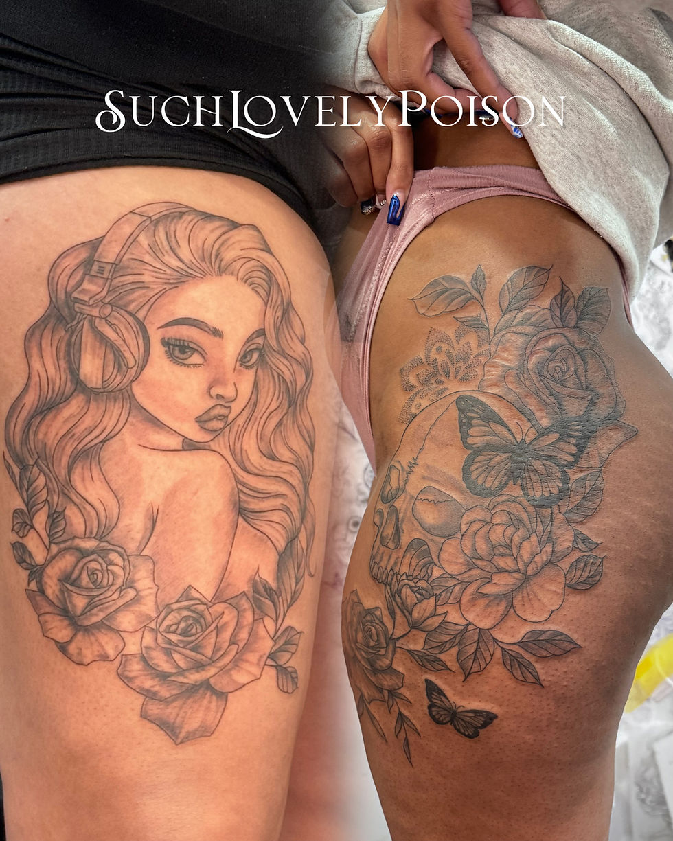 thigh tattoo