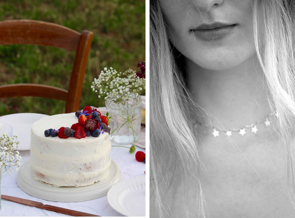 sistersjunction - red fruits and mint layer cake (layer cake aux fruits rouges et à la menthe)