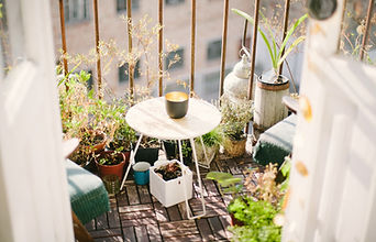 Städtischer Balkon