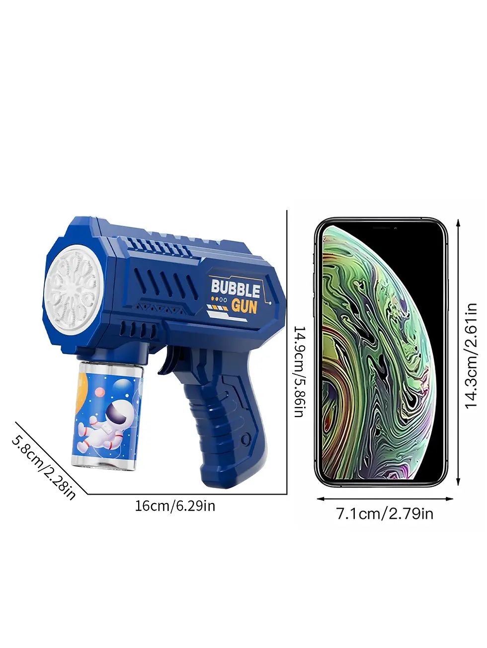 Thumbnail: Fully Automatic Bubble Gun Rocket Bubbles Machine Automatic Blower with Bubble L