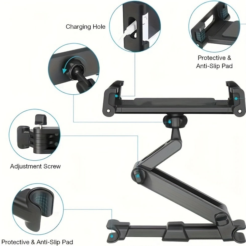 Thumbnail: Car Tablet Holder, Headrest Tablet Mount Headrest Stand Cradle Compatible With D