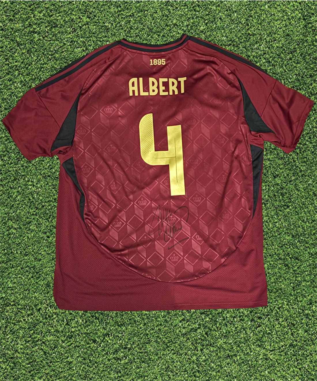Philippe Albert - Newcastle United Legend- Belgium football Shirt Signed 2024/25