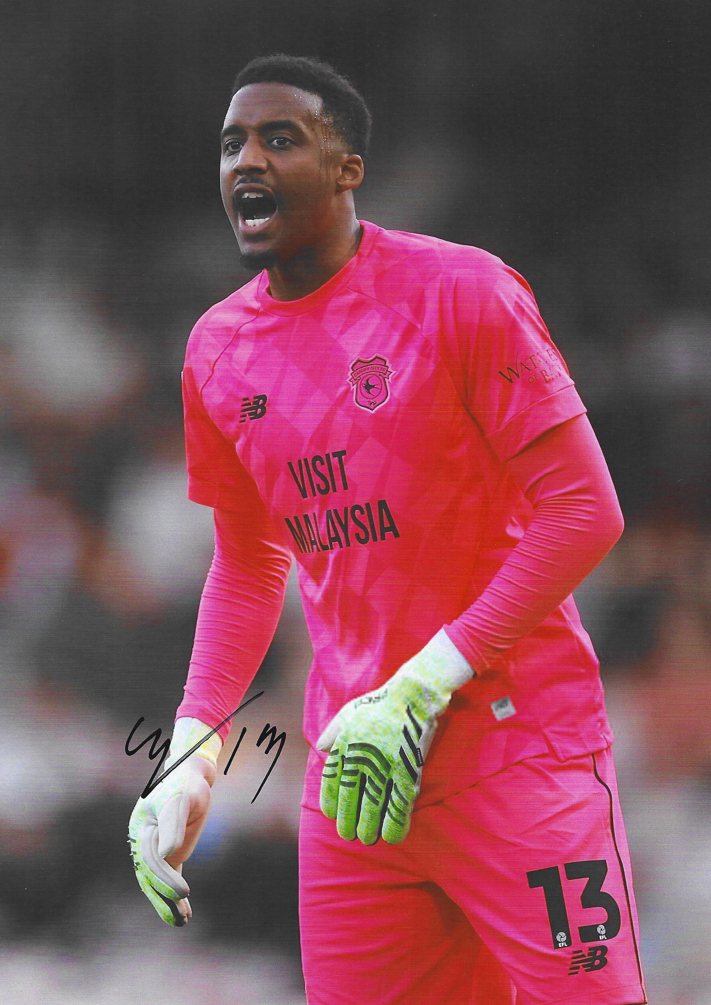 Nathan Trott - Cardiff City Football - Signed A4 Photo