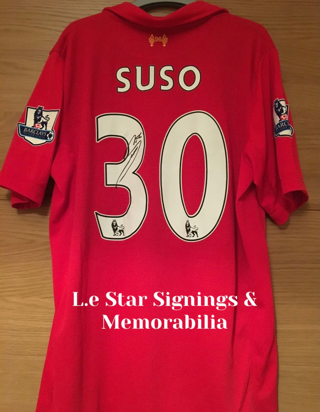 Suso - signed Liverpool 2012/13 shirt