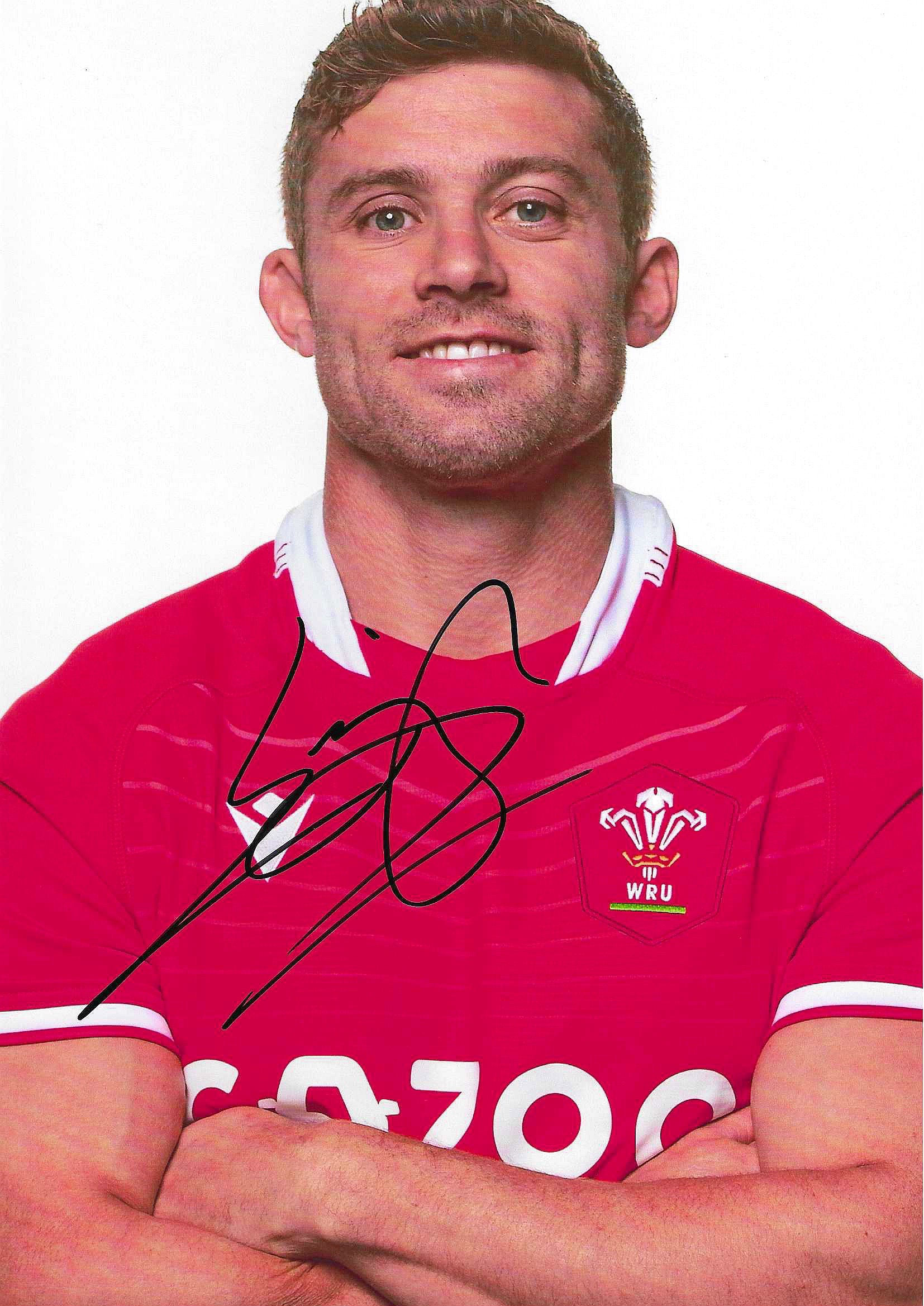 Leigh Halfpenny - Wales & Lions Rugby - Signed A4 Photo