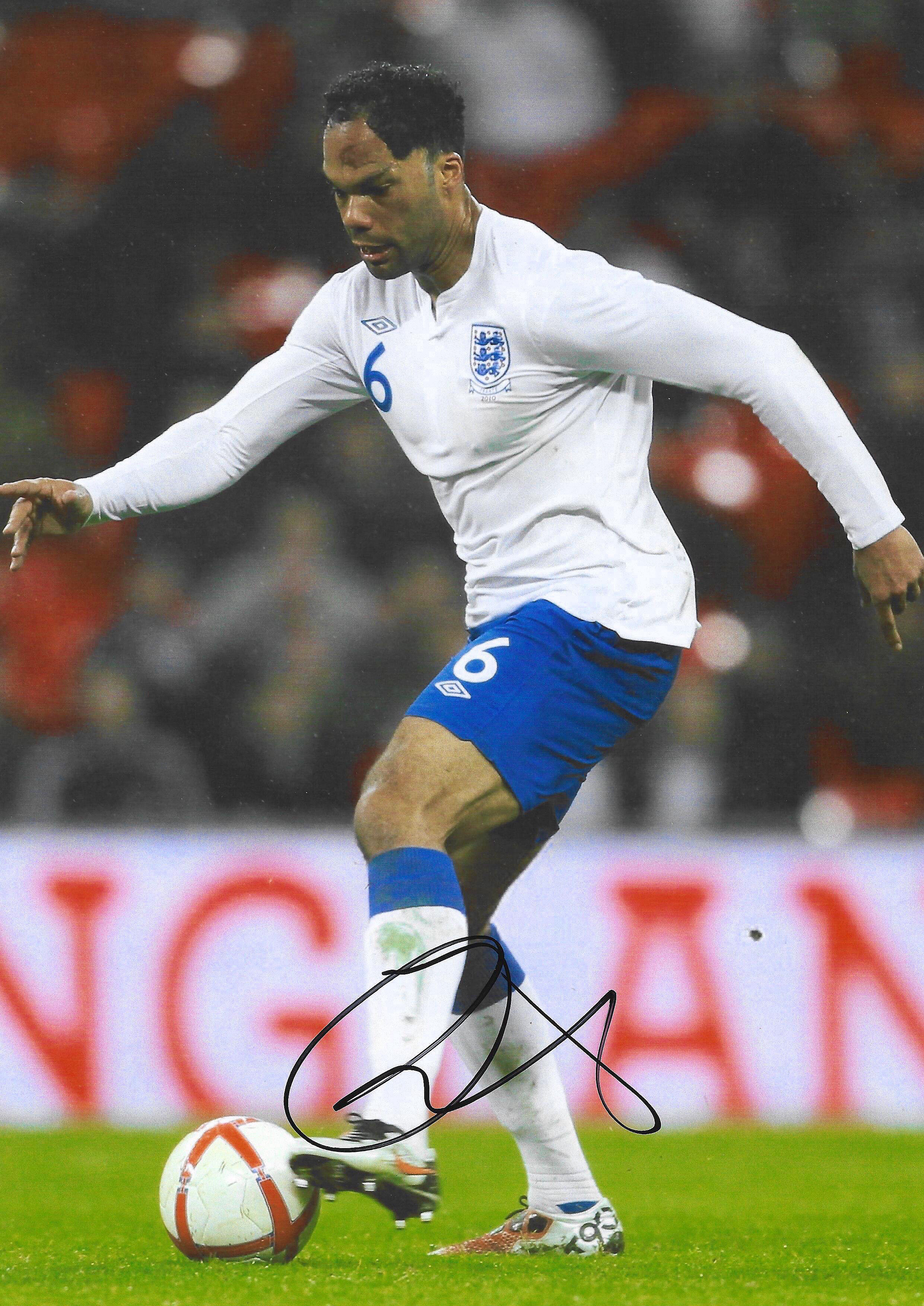 Joleon Lescott - Manchester City & England Football - Signed A4 Photo