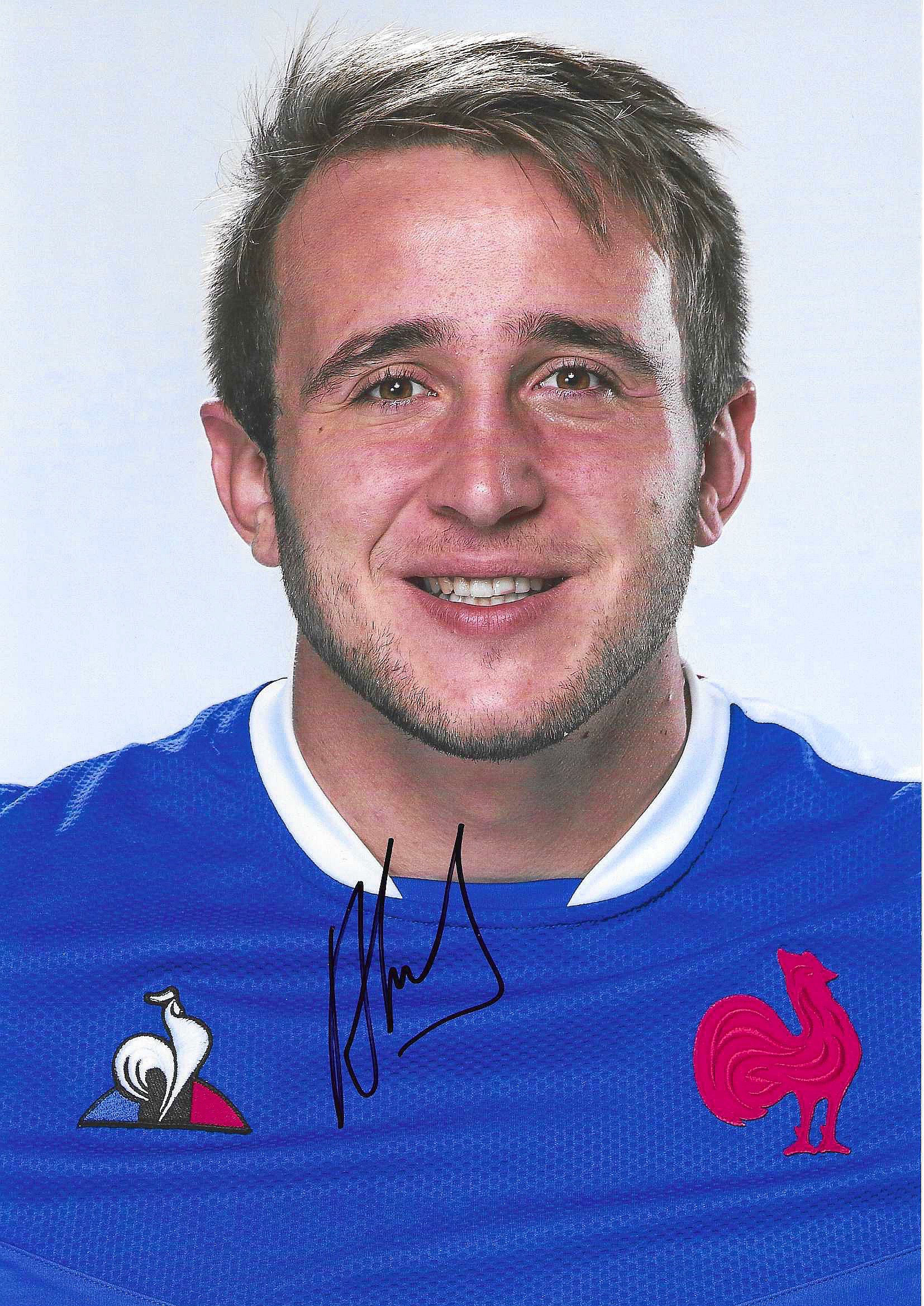 Anthony Jelonch - France Rugby - Signed A4 Photo 