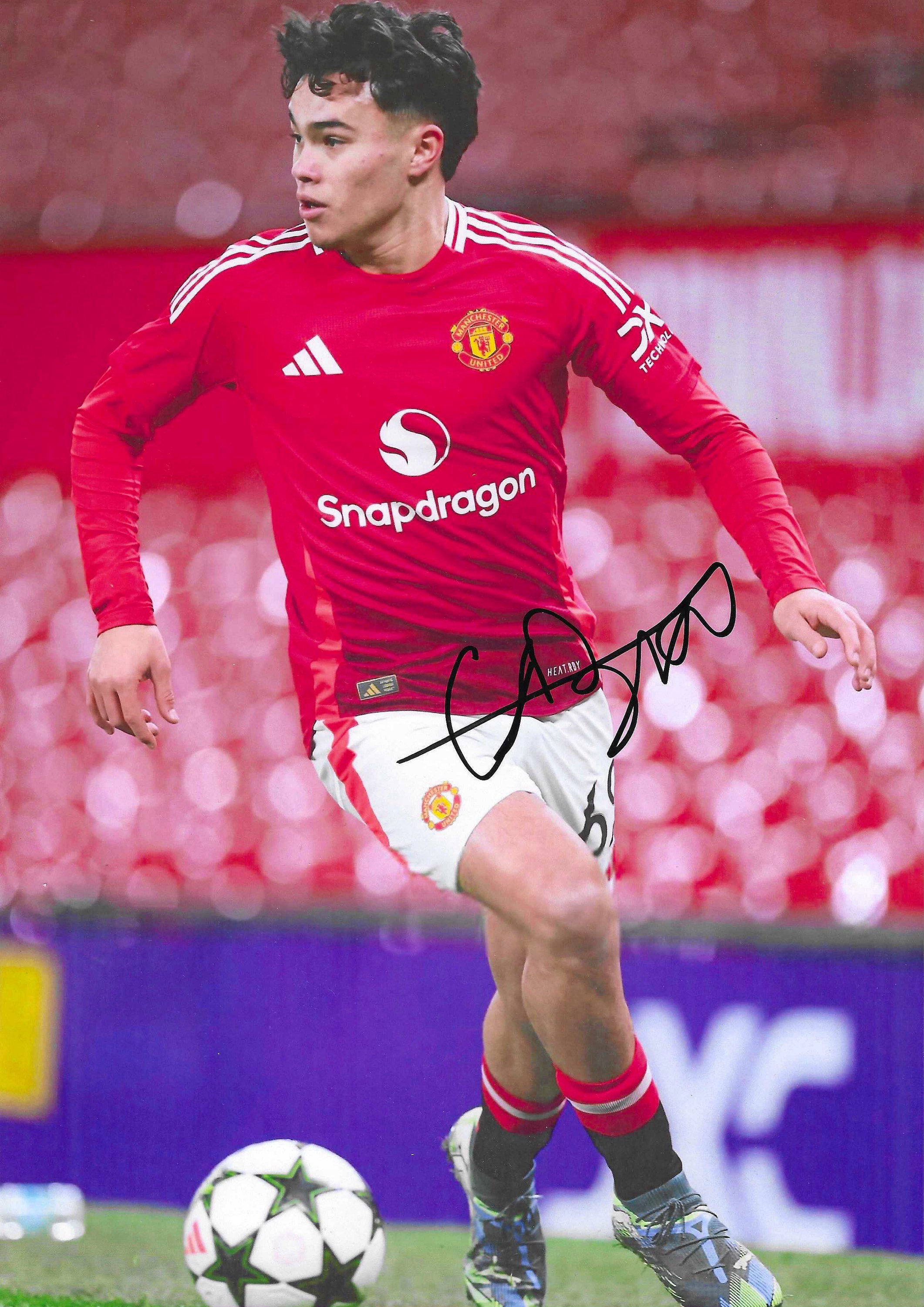 Gabriele Biancheri - Manchester United & Wales - Signed A4 Photo
