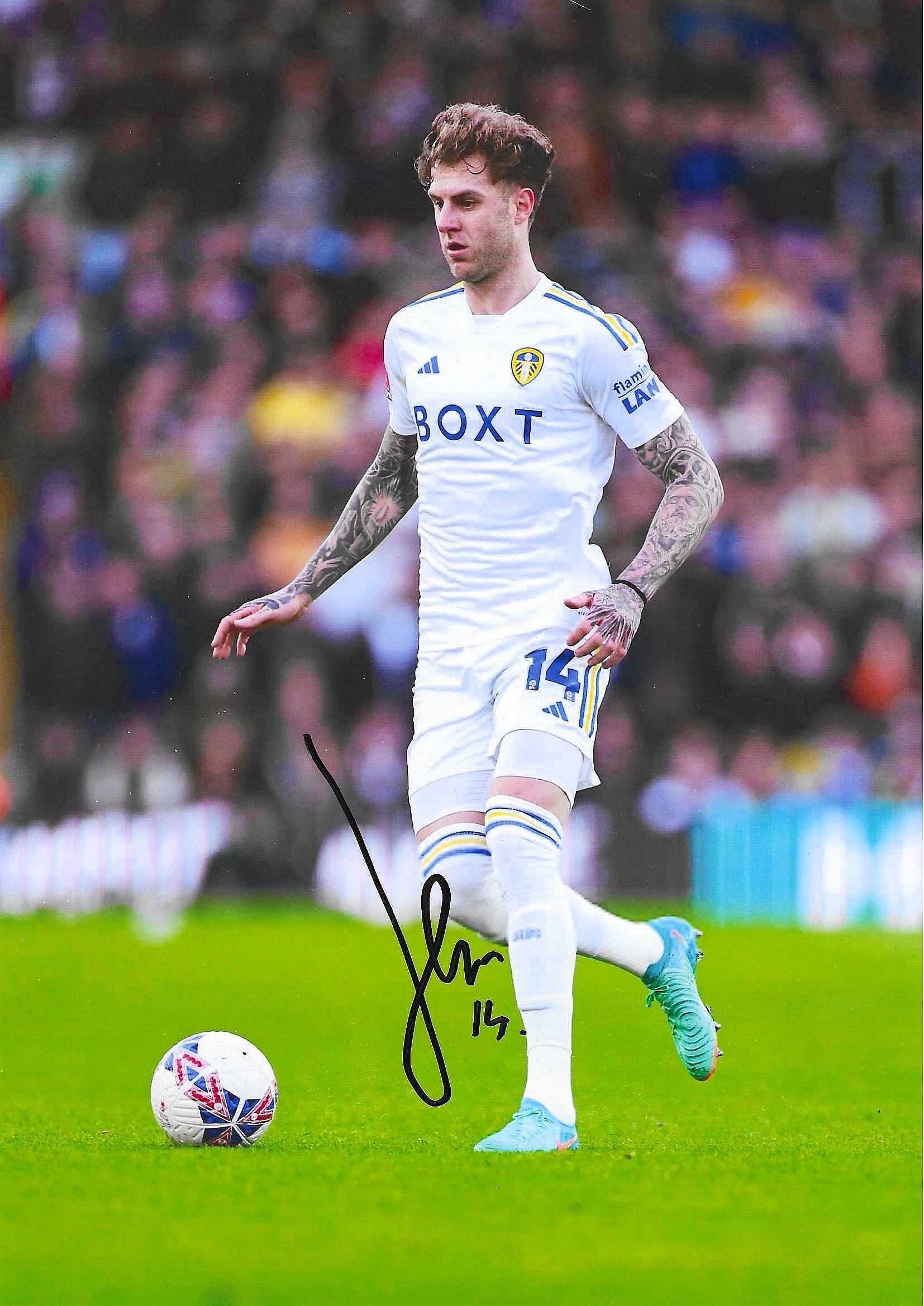 Joe Rodon - Leeds United & Wales - Signed A4  Photo