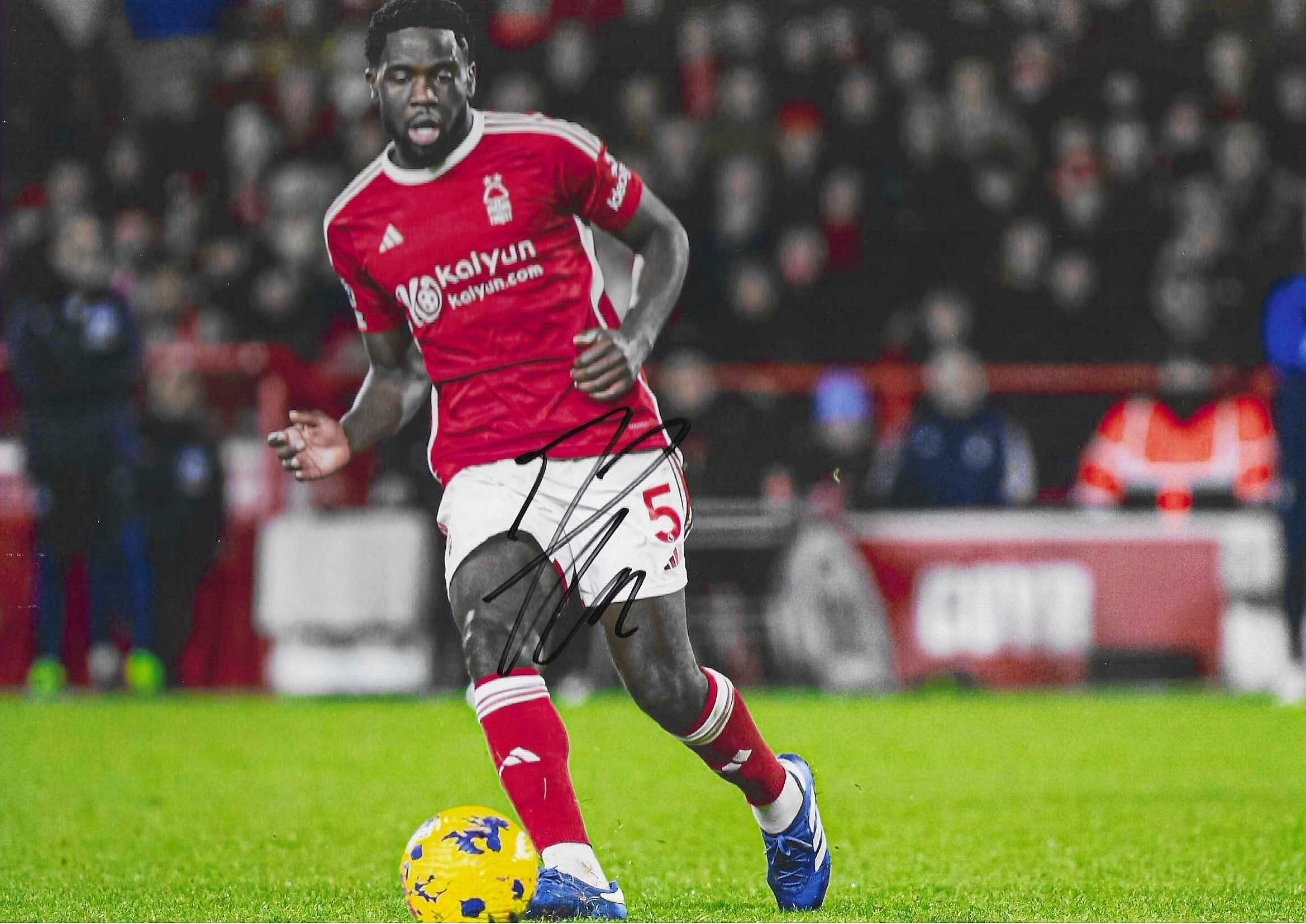 Orel Mangala - Nottingham Forest & Belgium - Signed A4  Photo 