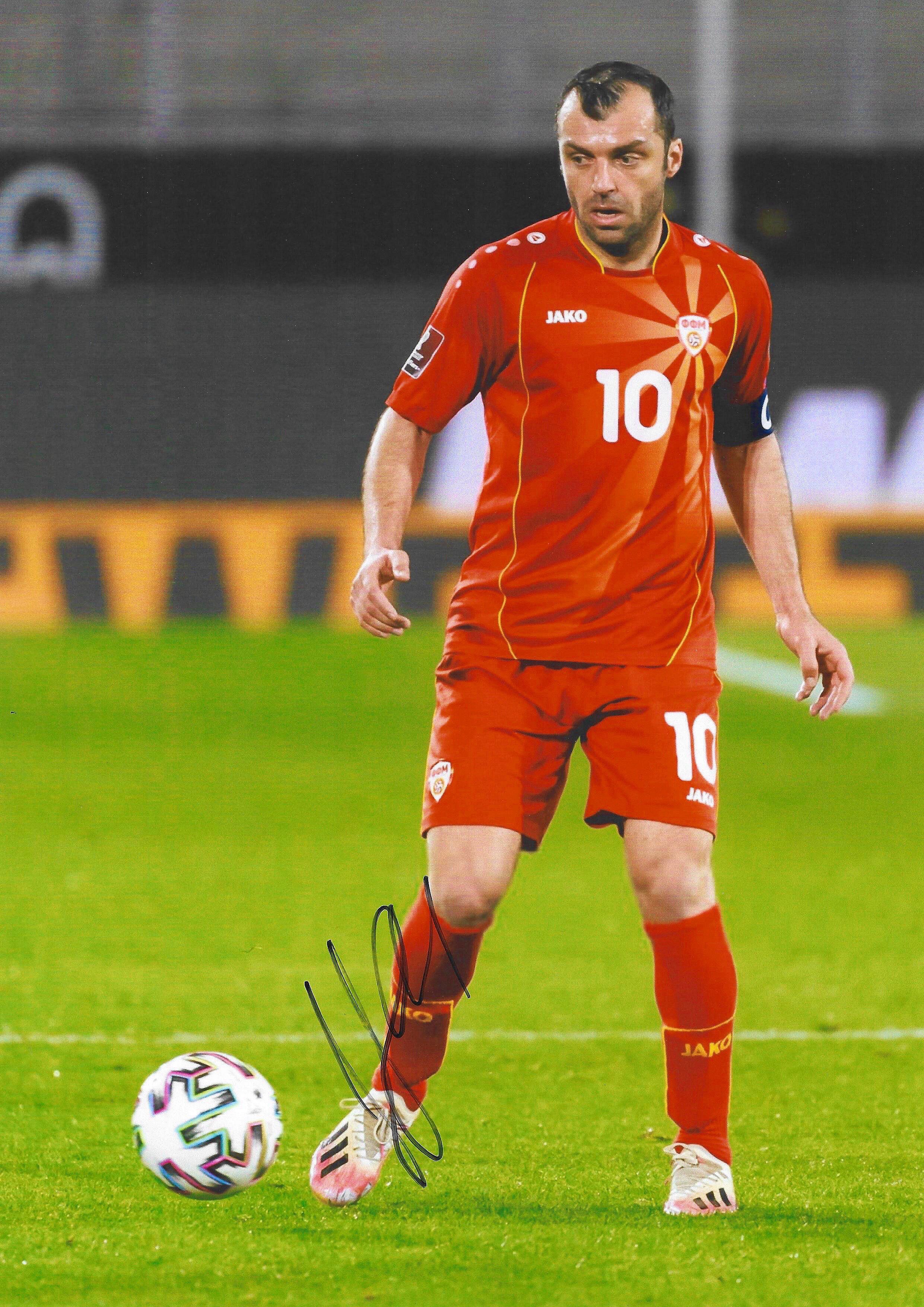 Goran Pandev - Lazio & North Macedonia Football Legend - Signed A4 Photo
