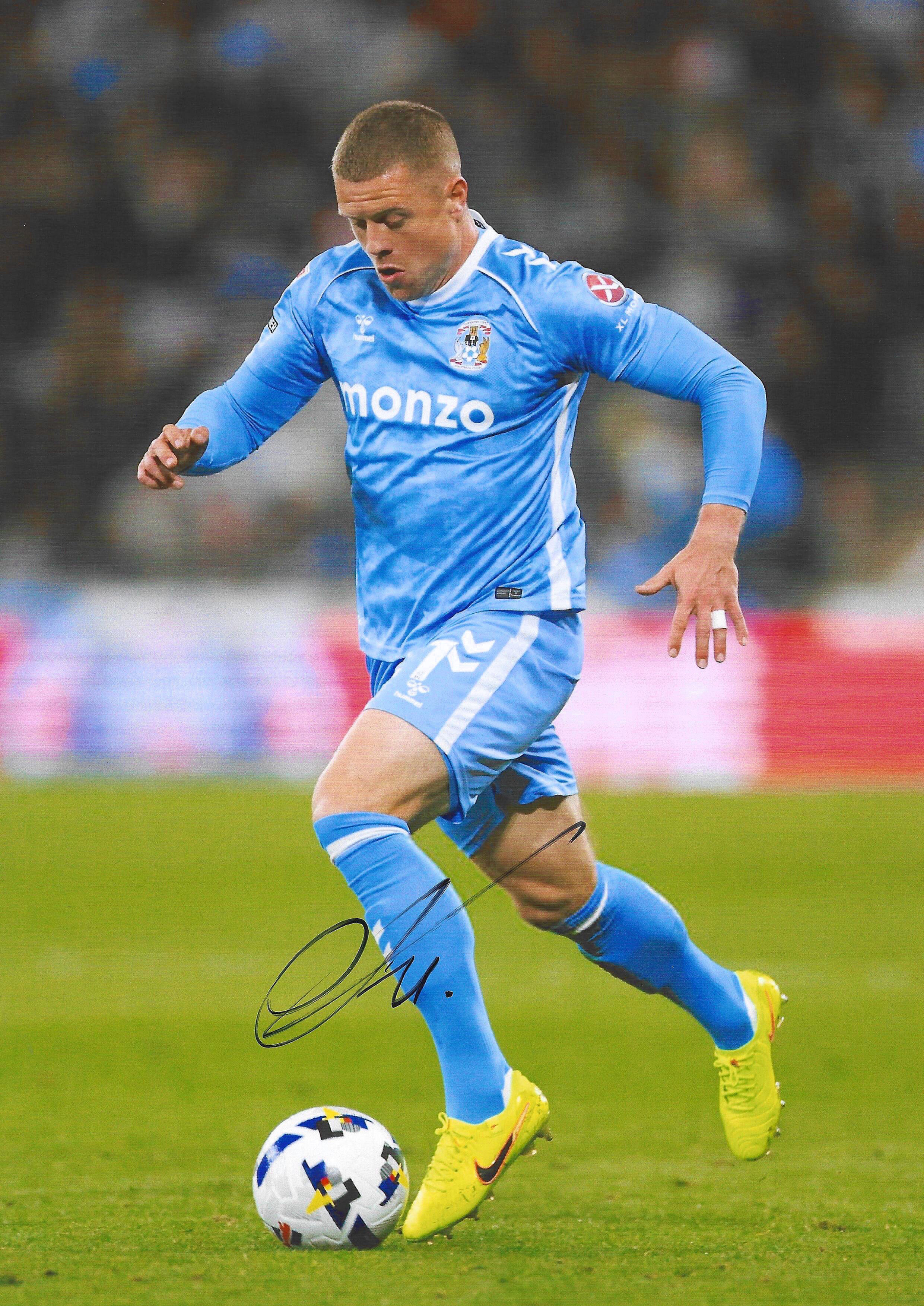 Jake Bidwell - Coventry City Football - Signed A4 Photo